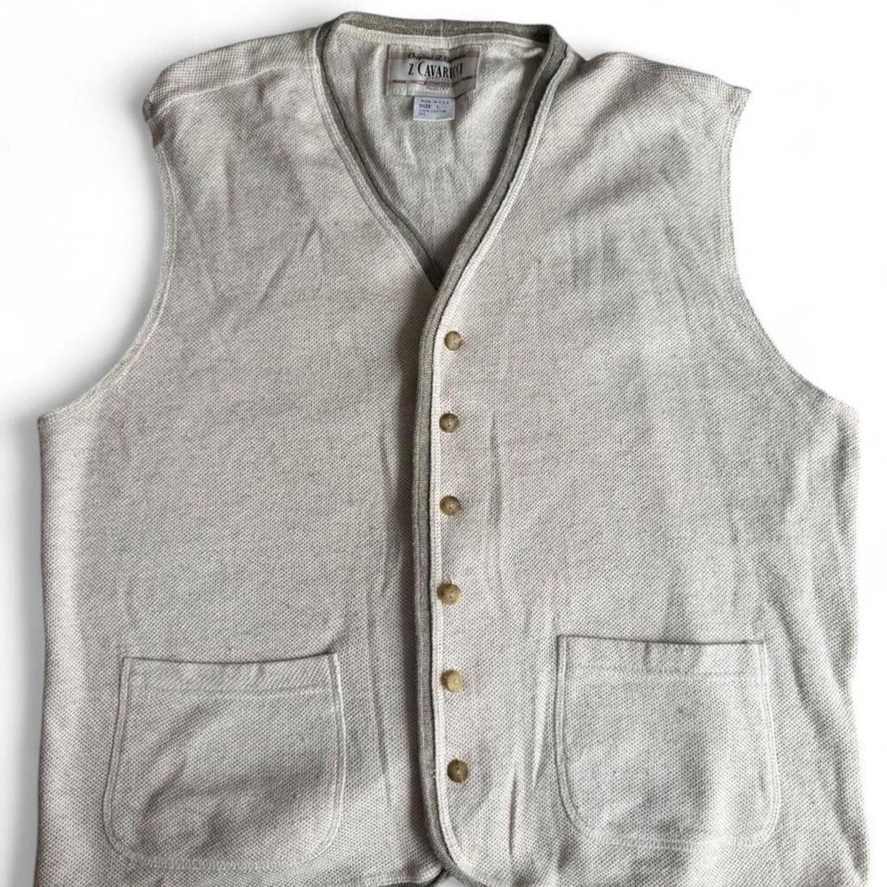 Z Cavaricci Knit Sweater Vest Vtg Large